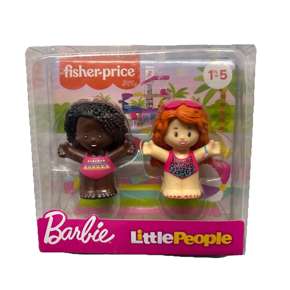 Fisher Price Little People Figures - Barbie Swimming Figure Set For Beach House